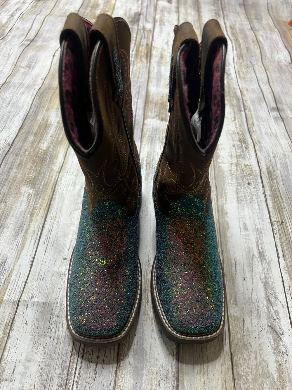 Cody James Girls Glitterly Western Boots Size 1